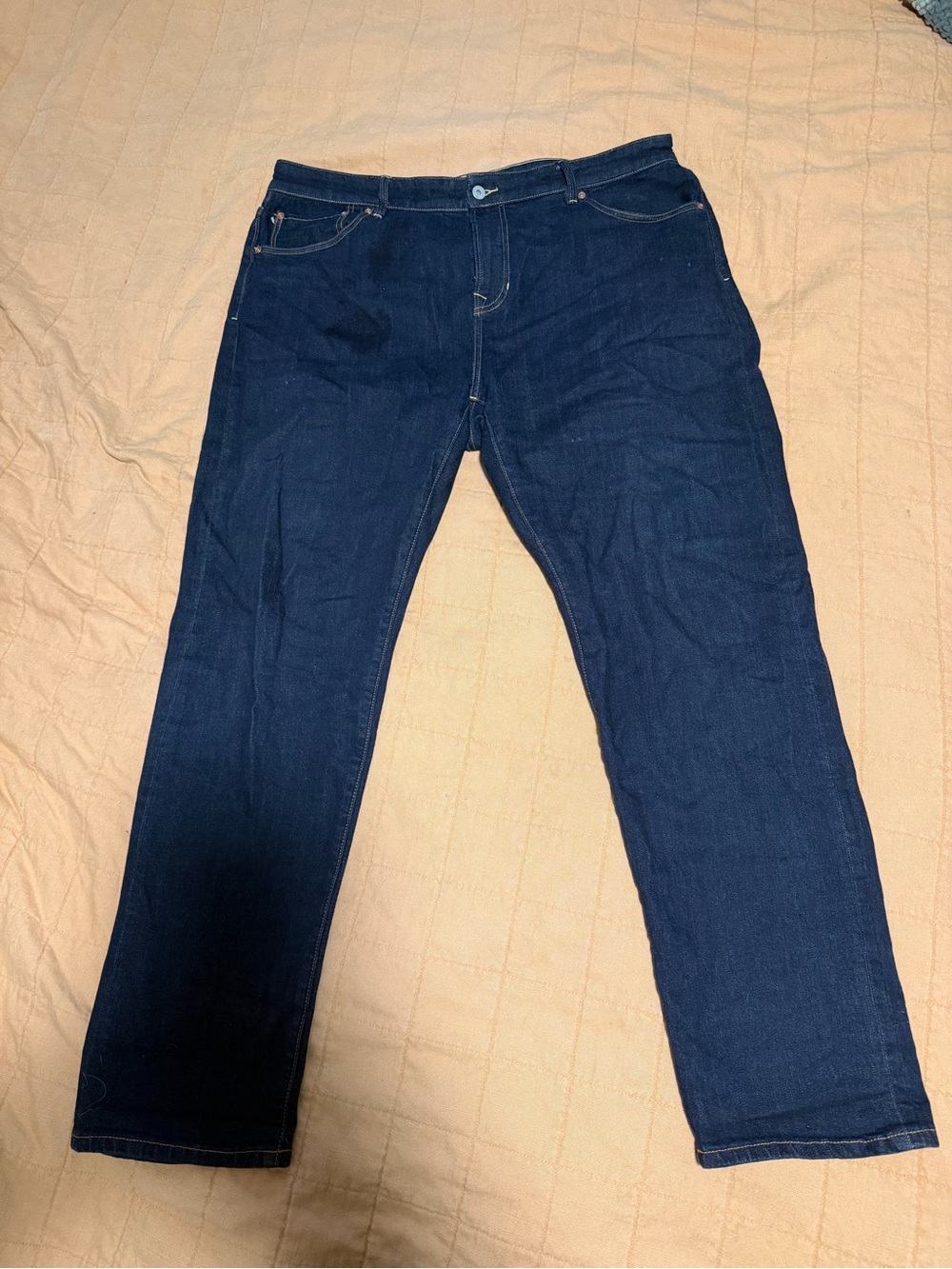 Men's Straight-Leg Jeans in Dark Blue